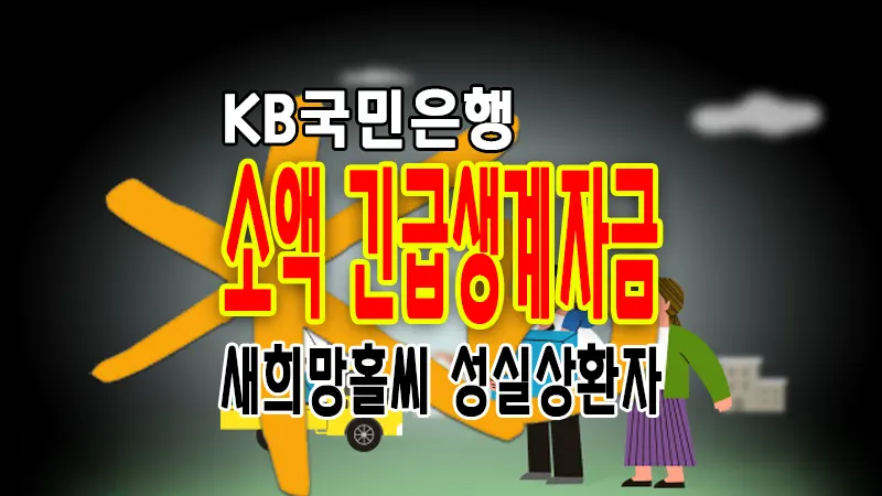 KB 국민은행 새희망홀씨 성실상환자 소액대출 긴급생계자금 1 KB 국민은행 새희망홀씨 성실상환자 소액 긴급생계자금