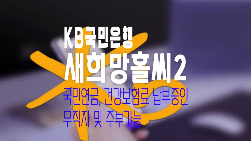 무직자 이용가능한 국민은행 새희망홀씨2 신용대출 1 무직자 이용가능한 국민은행 새희망홀씨2 신용대출