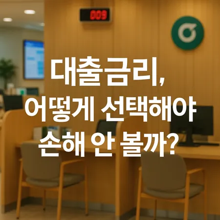 대출금리, 어떻게 선택해야 손해 안 볼까? 1 대출금리, 어떻게 선택해야 손해 안 볼까?