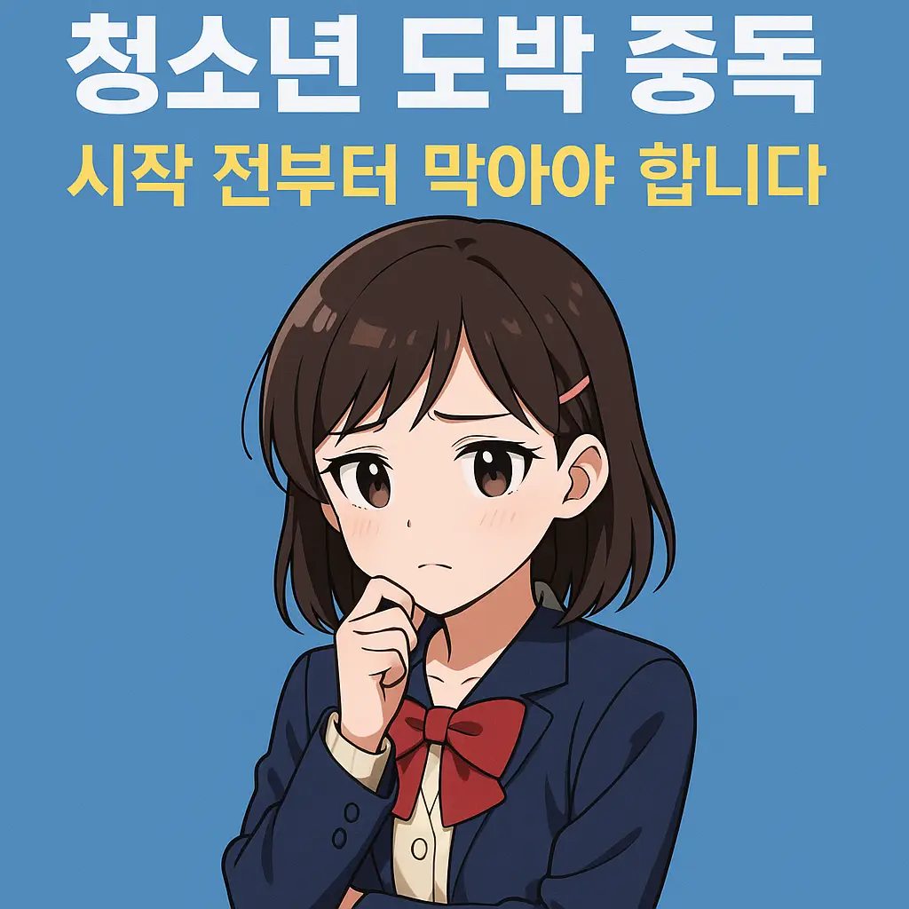 청소년 도박 중독, 시작 전부터 막아야 합니다 1 청소년 도박 중독, 시작 전부터 막아야 합니다