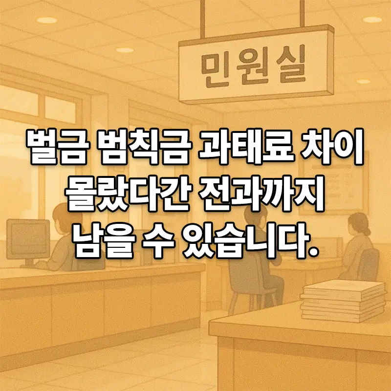 벌금 범칙금 과태료 차이, 몰랐다간 전과까지 남는 이유 1